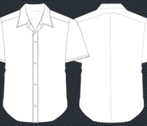 Shirt template vector front and back