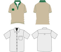 Shirt and polo t-shirt template