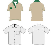 Shirt and polo t-shirt template
