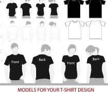 Vector tshirt model template