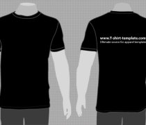 Vector model t-shirt template front back
