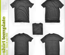 Blank T-shirt Template Black