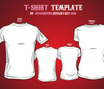 T-shirt mockup template for Men and women