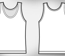 Girl Tank top T-shirt Template