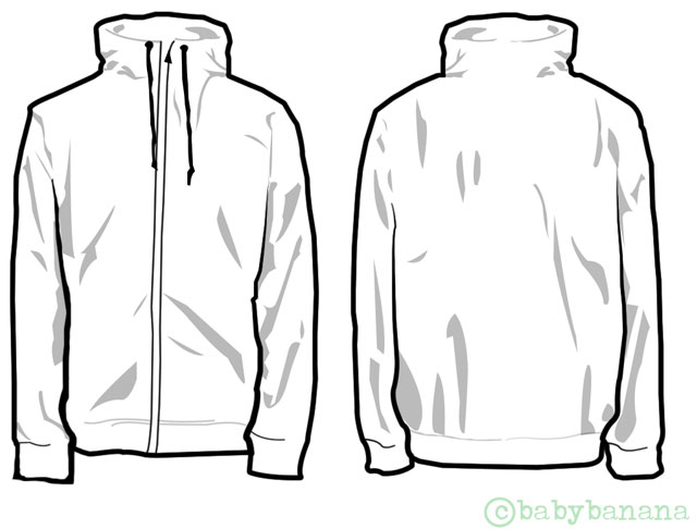 how draw anime hoodie to T Template  Shirt  Free Download Template Jacket