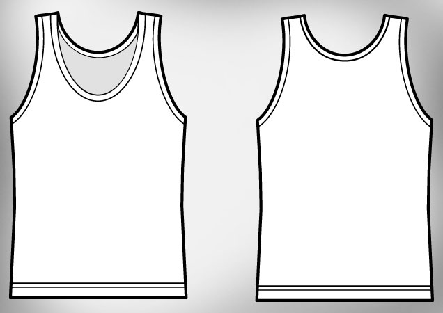 Girl Tank top T-shirt Template T-shirt Template