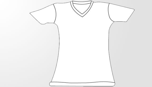 Download V-Neck t-shirt template women | Free Download T Shirt Template