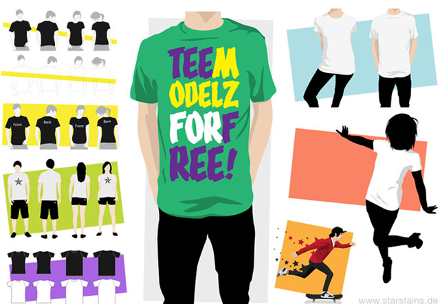 Vector model T-shirt template Vector model T-shirt template T-shirt Template