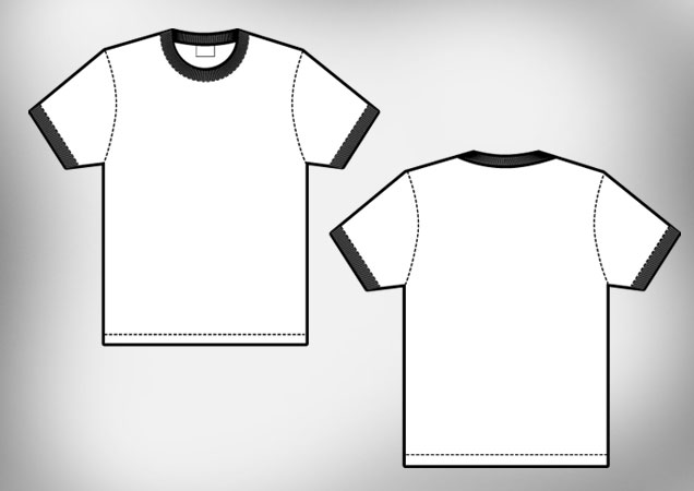 Ringer Men’s T-shirt Template T-shirt Template