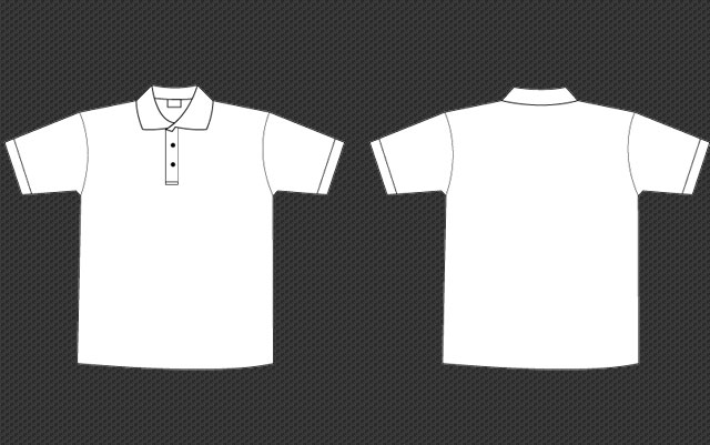 Polo Collar Tee Template T-shirt Template