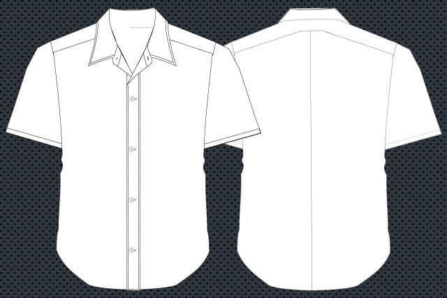 Shirt template vector front and back T-shirt Template