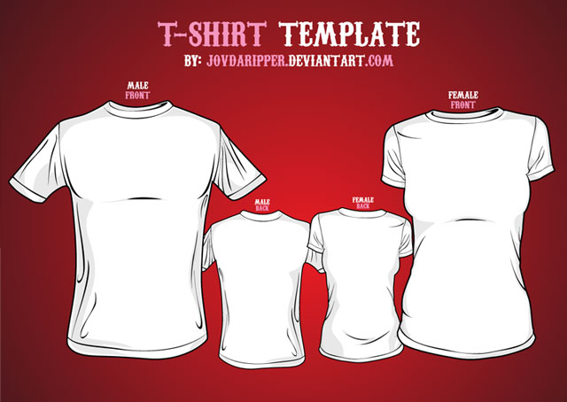 T-shirt mockup template for Men and women T-shirt Template