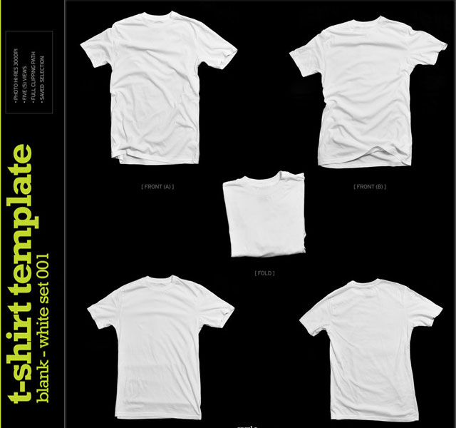 Blank T-shirt Template White T-shirt Template